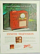 New Listing1949 Print Ad Zenith Television, Gotham "Twin Cobra" Control Arms Am-Fm Radio