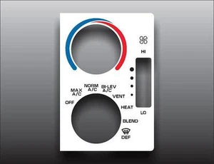 1995-1997 Chevrolet S10 Blazer White Heater Control Overlay HVAC - Bild 1 von 1