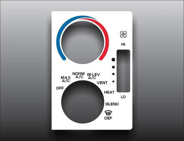 Chevrolet S10 Blazer 1995-1997 blanco control de calefacción superposición HVAC Foto 1 de 1