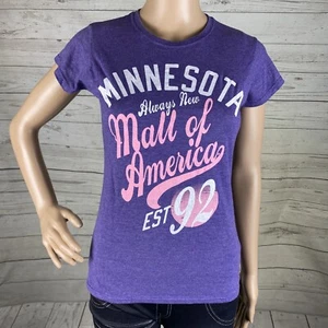 Retro Mall of America T-Shirt Small Purple Pink White Minnesota 90s Vintage Tee - Picture 1 of 11