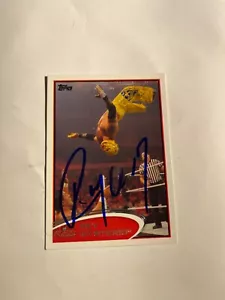 WWE REY MYSTERIO Signed Card RAW SMACKDOWN - Picture 1 of 1