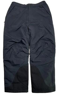 VTG LL Bean Mens Lined Ski Snow Pants Black Snowboard Sz L  0AAX2 Nylon - Image 1 of 4