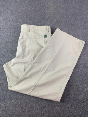 Pantalones chinos de golf Hugo Boss para hombre frente plano talla 36x31 beige Foto 1 de 4