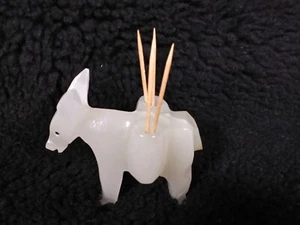 Vintage Onyx Marble Burro Toothpick Holder - Picture 1 of 2