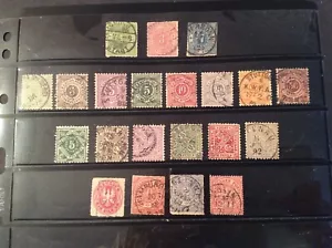 WURTTEMBERG - 17 Diff Used Sc#47/50, #55/68  & 3 Diff No. German Conf. #4-5,#16 - Picture 1 of 1