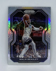 2020-21 Panini Prizm Basketball #102 Malik Beasley SILVER PRIZM REFTACTOR - Picture 1 of 3