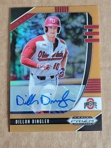 Dillon Dingler 2020 Panini Prizm Draft Picks Orange Refractor Autograph 02/20 - Picture 1 of 10
