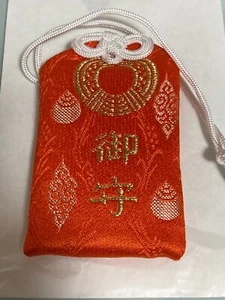 Kyoto Fushimi Inari Schrein japanischer OMAMORI Gesundheit Krankheit orange Glück Charm - Bild 1 von 3