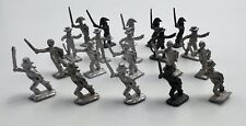 Lot of 20 Unpainted Lead Toy Soldiers Miniature Civil War Figures