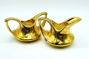 Vintage Pearl China Co Sugar Creamer Set 22 KT Gold Hand Decorated Art Deco - Picture 1 of 15