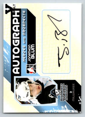 2010-11 ITG Heroes and Prospects AUTO #AJB Jonathon Blum (ref 221072) - Image 1 of 2