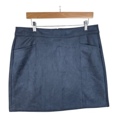 Falda para mujer LOFT azul gamuza bolsillos academia moderna talla 14 Foto 1 de 4