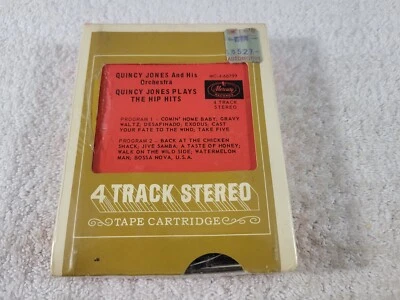 Quincy Jones- Quincy Jones Plays The Hip Hits 4-Track Cartridge (Muntz) SEALED! - Image 1 of 3