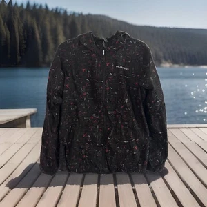 Columbia Reversible Windbreaker Jacket Youth XL Or Women’s XS Red/black - Picture 1 of 24