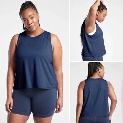 Camiseta sin mangas Athleta Uptempo II Plus 3X 24W 26W azul encantado elástica nueva con etiquetas Foto 1 de 4