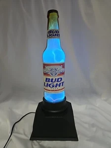 Cool Retro 1980’s Bud Light Beer Bottle Plasma Lamp Neon Light By NEON Source - Picture 1 of 20