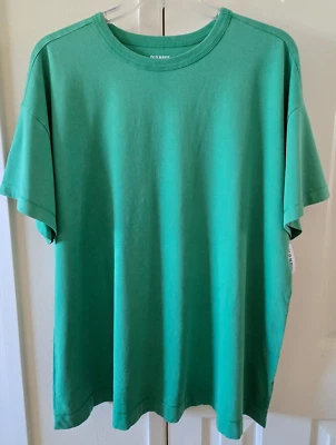 Túnica de gran tamaño lavada verde esmeralda apagada camiseta de longitud más larga 4XL 5X 28 30 32 4X Foto 1 de 4