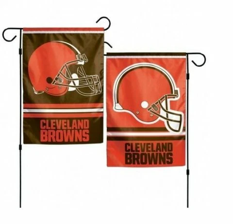 Cleveland Browns Helmet 12"X18" 2 SIDED GARDEN FLAG FREE SHIPPING USA MADE! Cover