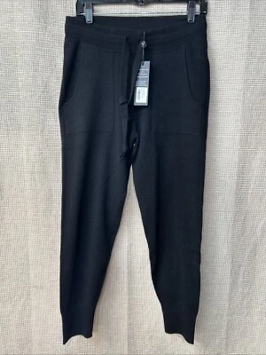 Pantalones Jogger Greyson Para Mujer Talla Pequeña Pastor Negro Tejido Lana Cachemira Nuevos con Etiquetas Foto 1 de 4