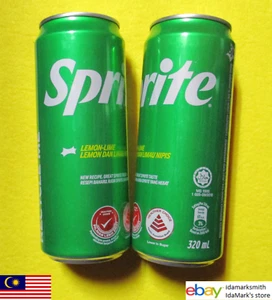 Empty SPRITE can MALAYSIA Tall 320ml Coca-Cola 2023 Collect Asia 6" Display MY - Picture 1 of 17