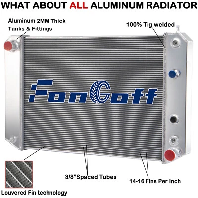 3ROW Aluminum Radiator For 1991-2002 Chevrolet GMC C6500 / C7500 Kodiak Topkick Foto 1 de 4