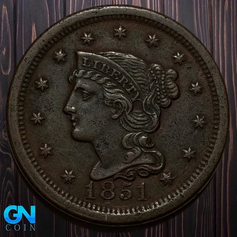 1851 Braided Hair Large Cent #K6002 Cover