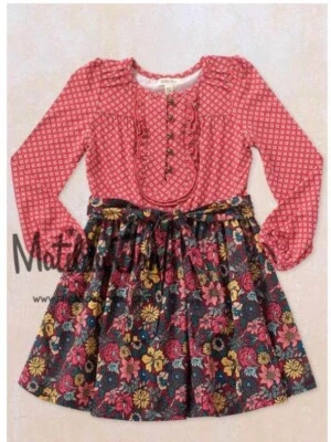 Vestido Matilda Jane Friends Forever Tatiana Rojo Floral Talla 8 Foto 1 de 4