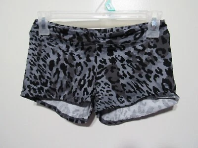 New One Blonde One Brunette Shorts Size M Juniors Black Gray Animal Print - Image 1 of 3