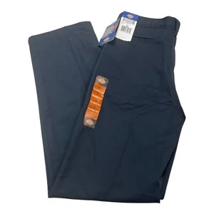 Pantalón Dickies Niños 20 Azul Frente Plano Calce Clásico Pierna Recta Pantalón Escuela - Imagen 1 de 7