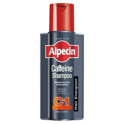 Champú con cafeína Alpecin C1 - 250 ml ayuda a reducir la pérdida de cabello, aumenta las raíces del cabello. Foto 1 de 4