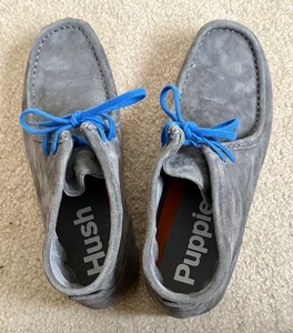Hush Puppies Gray Suede Leather Chukka Boots, Men’s 10.5, Never Worn - Picture 1 of 8