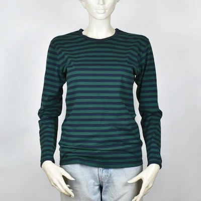 MARIMEKKO Vintage Classic T-Shirt Top Striped Cotton Long Sleeve Finland Size S - Image 1 of 4