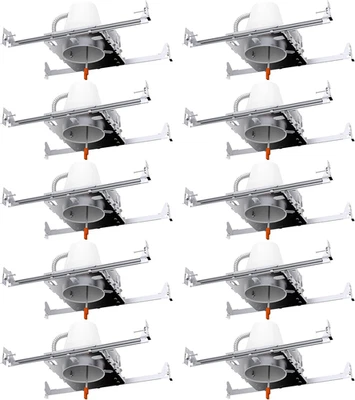 Sunco 10 Pack 4 Inch Can Lights Housing New Construction, Recessed Can Housing f Foto 1 de 4