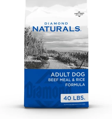 Diamond Naturals Adult Dog Beef Meal & Rice Formula Dry Dog Food, 40 lb