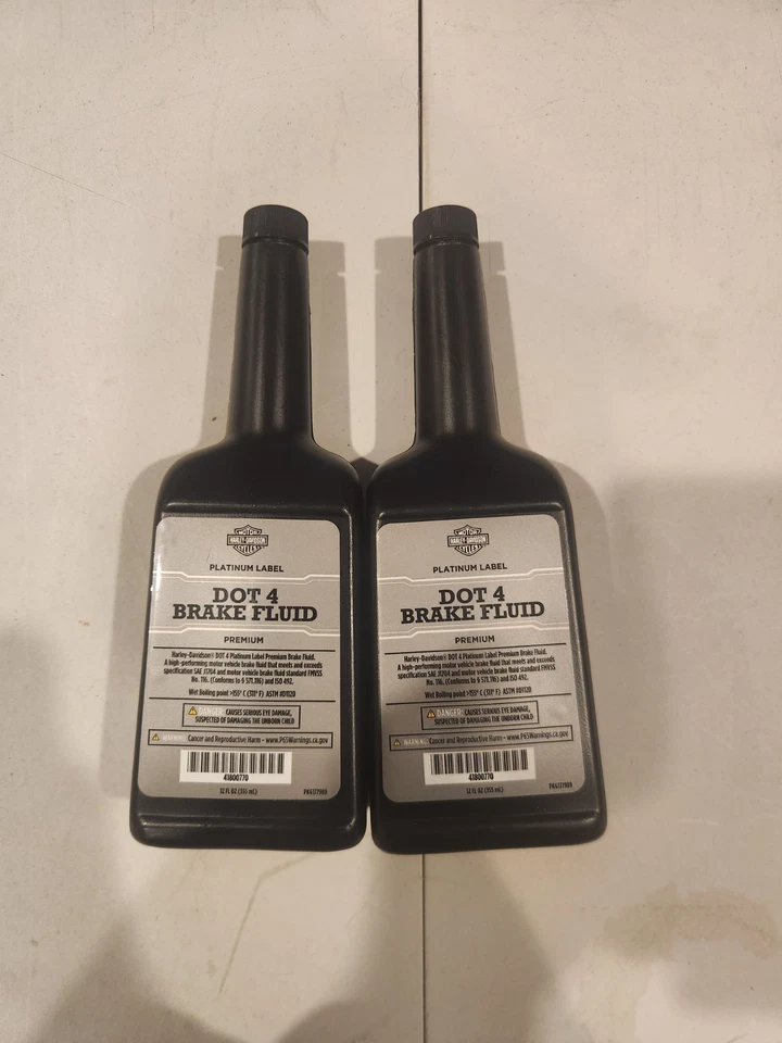 (2 Pack) Genuine Harley Davidson  12 Fl oz. DOT 4 Brake Fluid - 41800770 - Image 1 of 1