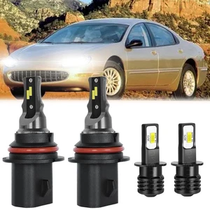 Faros antiniebla altos/bajos blancos 4 piezas LED para Chrysler Concorde 1993-1997 - Imagen 1 de 13