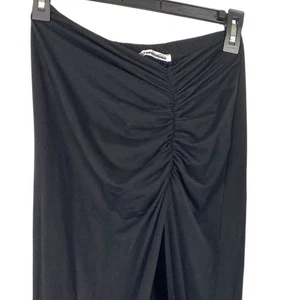 Falda Reformation XS Maxi Hendidura Negra Scrunch Oficina Ligera Bodycon Elastizada - Imagen 1 de 5