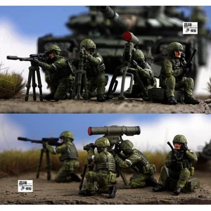 Homemade 1/72 Russian SSO Special Forces Heavy Support Team 4 Soldiers Model - Picture 1 of 6