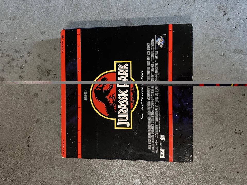 Jurassic Park Laserdisc Movie 2 Disc Gatefold Sleeve Letterboxed Edition Foto 1 de 2