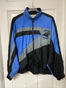 Vintage 90s Color Works NFL Team Carolina Panthers Full Zip Jacket Mens 2XL READ - Picture 1 of 10