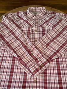 Duluth Trading Plaid Fishing Shirt Vented Button Up Long Sleeve XL Tall - Picture 1 of 5
