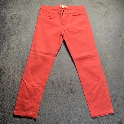 H&M L.O.G.G Jeans Women's UK 14 Red  Cotton Blend Straight Leg - Image 1 of 4