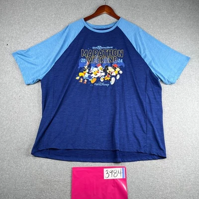 Walt Disney World Marathon Weekend T Shirt 3XL Blue Graphic Print Run Disney - Image 1 of 4