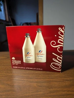 Vintage Old Spice Timeless Classics Colonia y Aftershave ~ Nuevo Foto 1 de 2