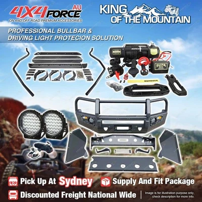 Armor 3 Loop Bullbar Lights Side Steps Winch for Volkswagen Amarok 2010-2021 SYD - image 1 of 2