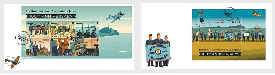 jersey 2025 The Royal Air Force Association RAF RAFA UK  avion ms6v + ms1v FDC - Image 1 of 1