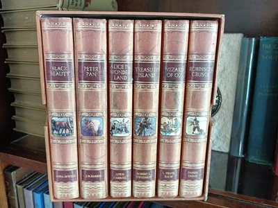 Treasury of Children's Classics 6-Vol Set_Peter Pan/Black Beauty/Alice/Crusoe - Image 1 of 4