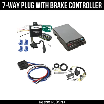 Autocaravana Reese cableado de 7 vías + control de freno para camioneta Nissan D21 86-94 carrocería dura 88-97 Foto 1 de 4