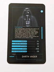 Tarjeta única 2016 de Darth Vader Top Trumps Star Wars Rogue - Imagen 1 de 3