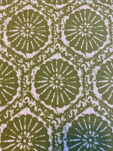  5 1/2 YARDS GREEN GEOMETRIC SEABREEZE UPHOLSTERY BY COVINGTON FABRIC 54" WIDE - Picture 1 of 5